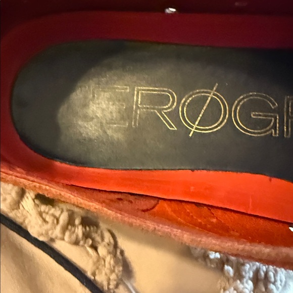 Cole Haan Orange Suede Wingtip Oxfords with Navy Laces EUC - Picture 7 of 7